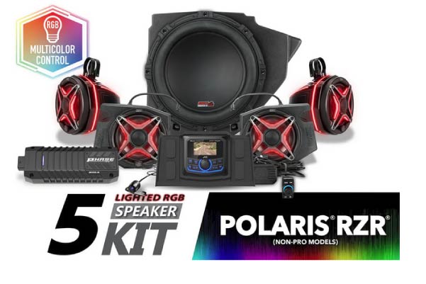  RZ34-PHZ4V / 2014-2023 Polaris RZR V-Spec 5-Speaker Plug-&-Play Kit with JVC
